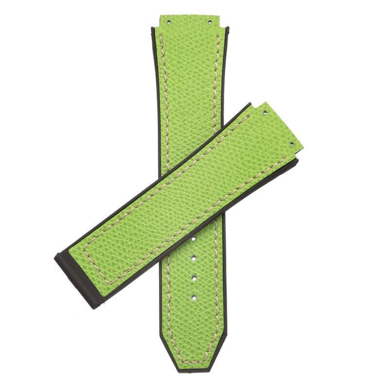 Green Hammered Italian Leather for Hublot Big Bang - Rubber Strap- Milano Straps