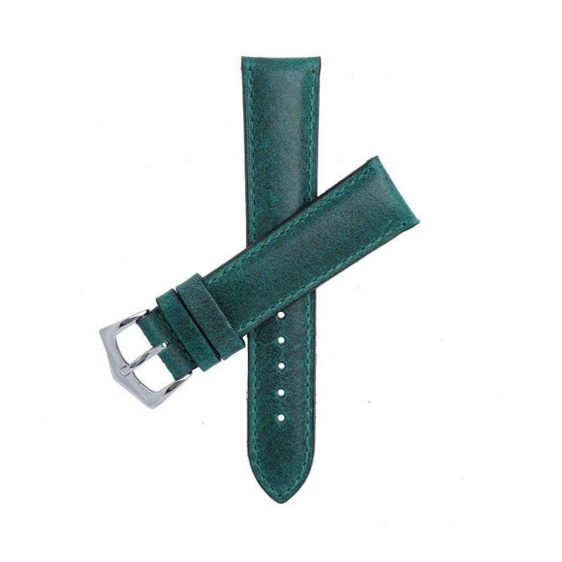 Green Leather Watch Strap - Leather strap- Milano Straps