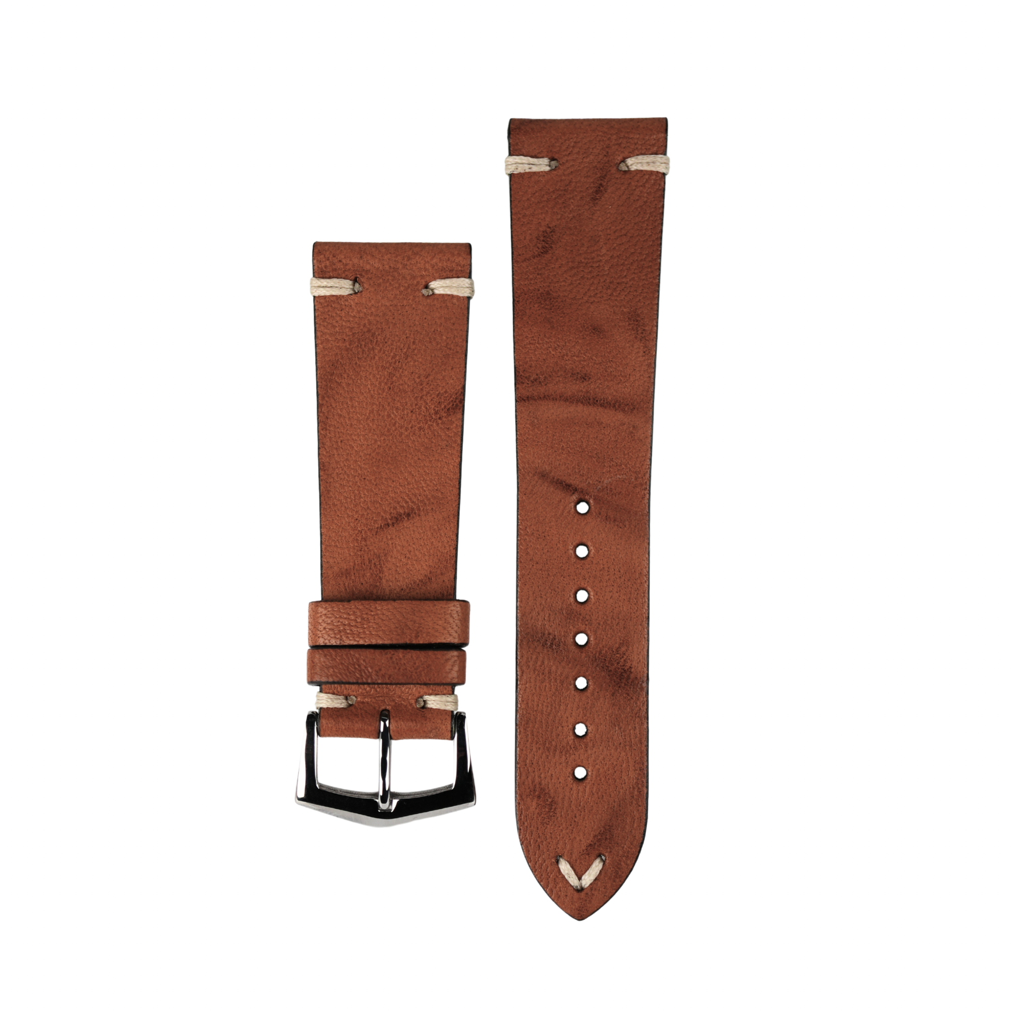 Uhrenarmband aus grauem Vintage-Leder