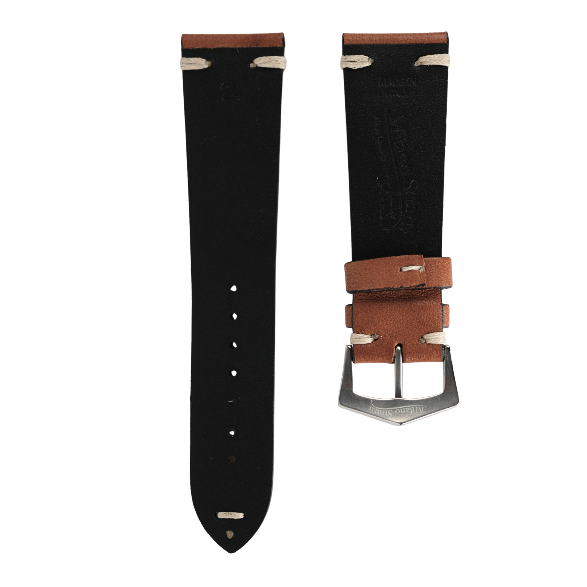 Uhrenarmband aus grauem Vintage-Leder