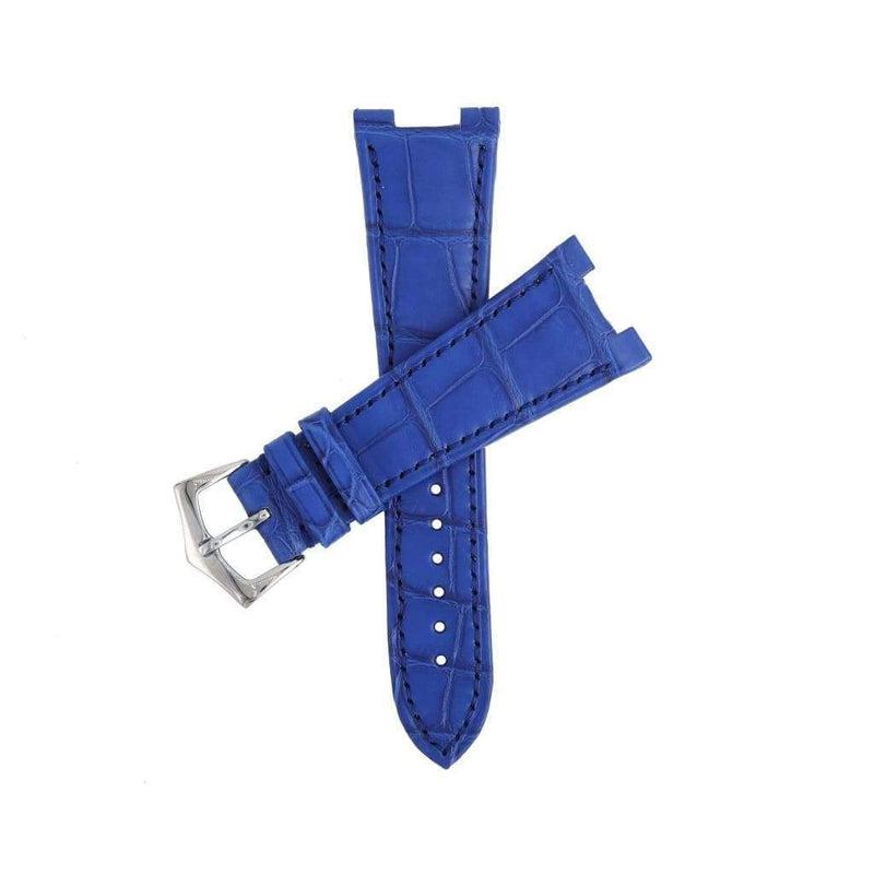 Light Blue Matt Genuine Alligator Watch Strap Patek Philippe Compatible - Alligator Strap