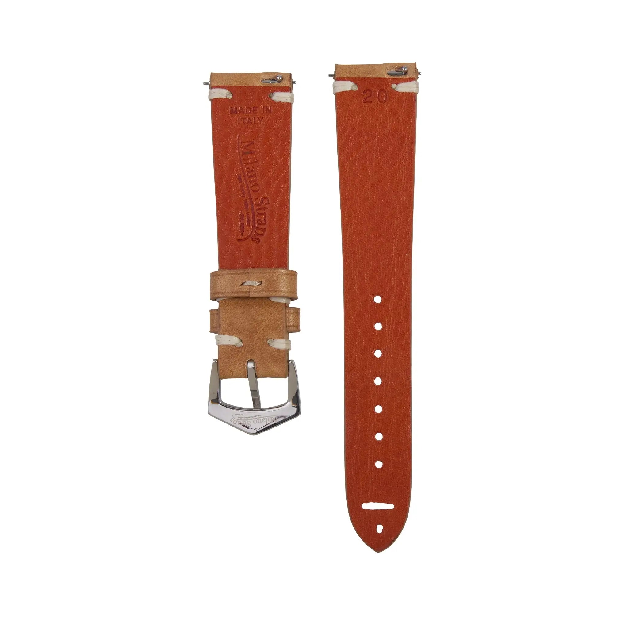 Vintage Premium Tuscan Natural Leather Watch Strap
