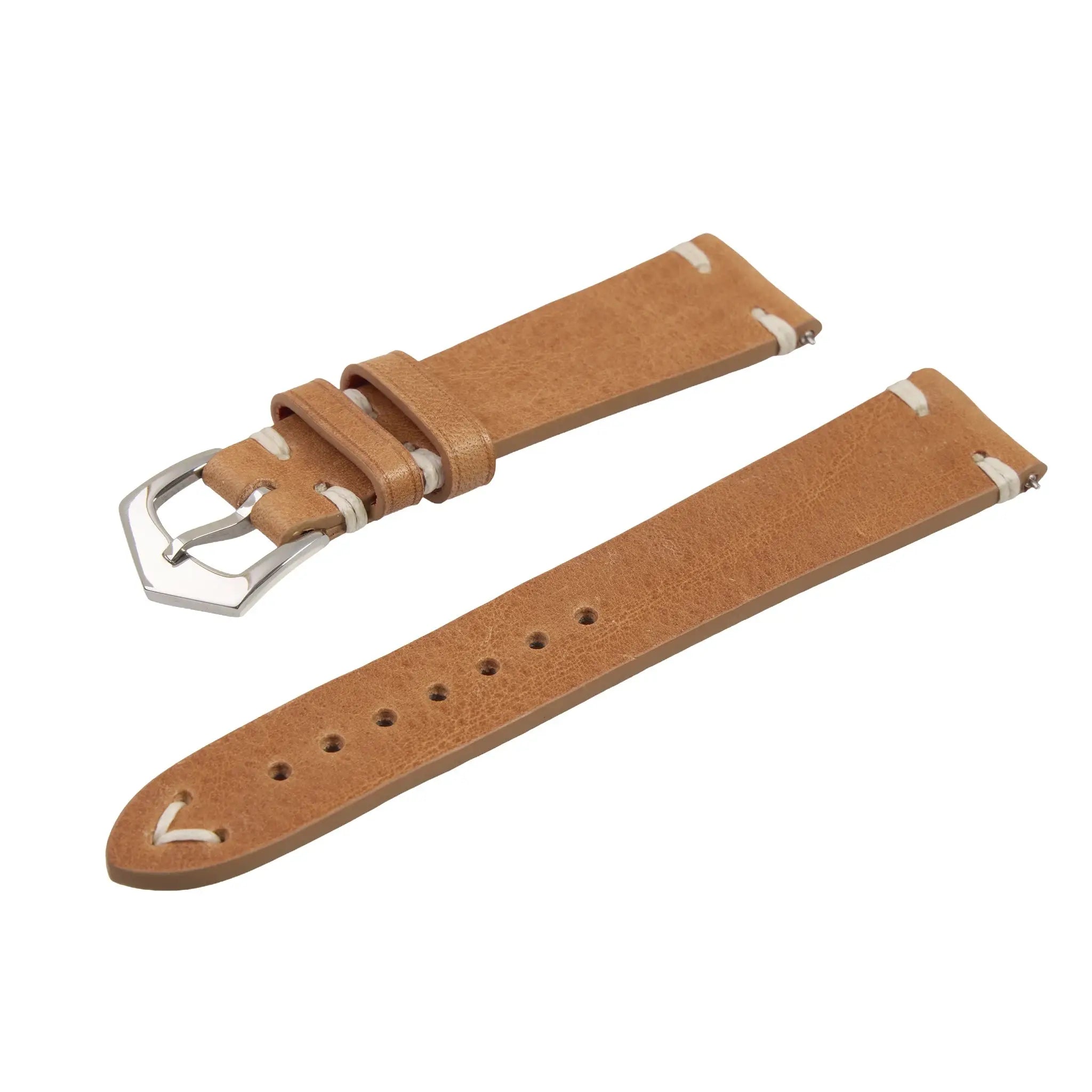 Vintage Premium Tuscan Natural Leather Watch Strap