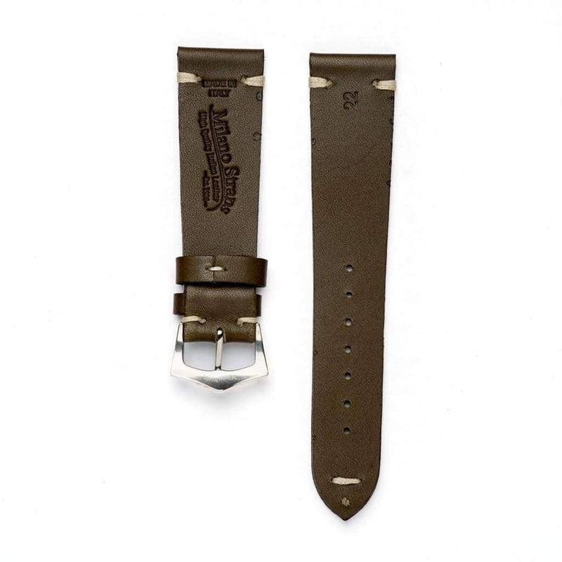 Olive Leather Watch Strap - Vintage Calfskin | Lug Widths