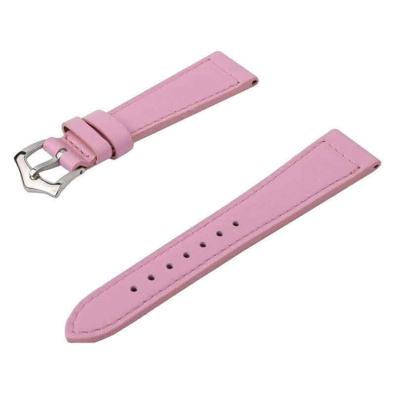 Milano Straps Pink Lizard Apple Watch Leather Band Large (42mm - 44mm - 45mm- 49mm) / Black PVD / Pink