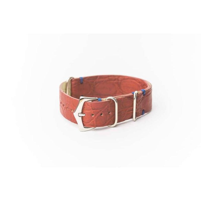 Red Alligator Military Watch Strap - Military Watch Strap- Milano Straps