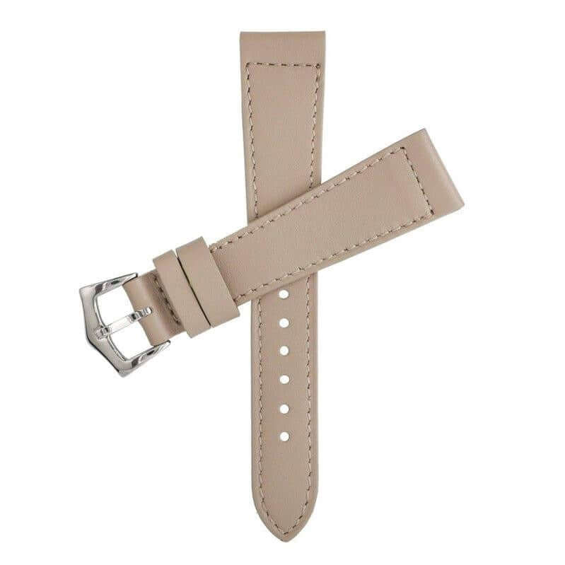 Taupe Calfskin Leather Watch Strap - Leather strap- Milano Straps