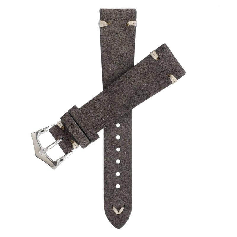 Taupe Suede Vintage Leather Watch Strap - Suede strap- Milano Straps