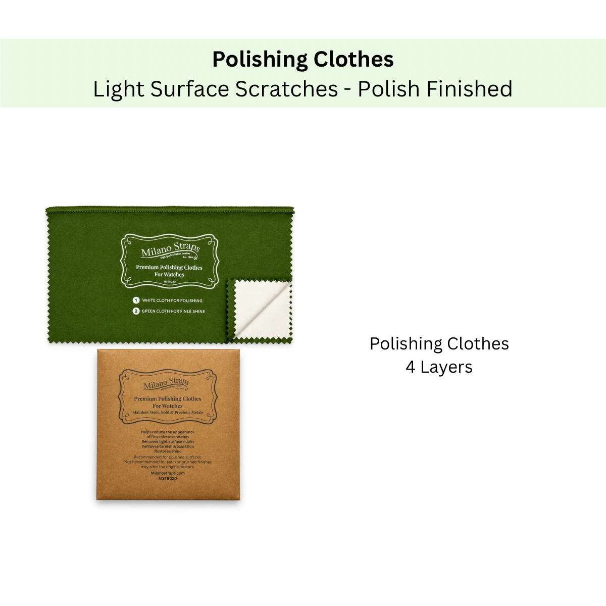 Watch Case and Bracelet Polishing and Scratches Removal Cloths
