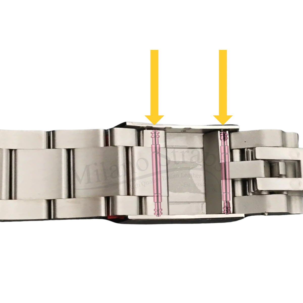 Modern Rolex Buckle Clasp Steel Spring Bar For Jubilee and Oyster Bracelets - Pair