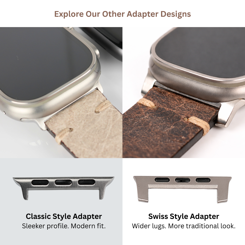 apple watch leather straps adapters