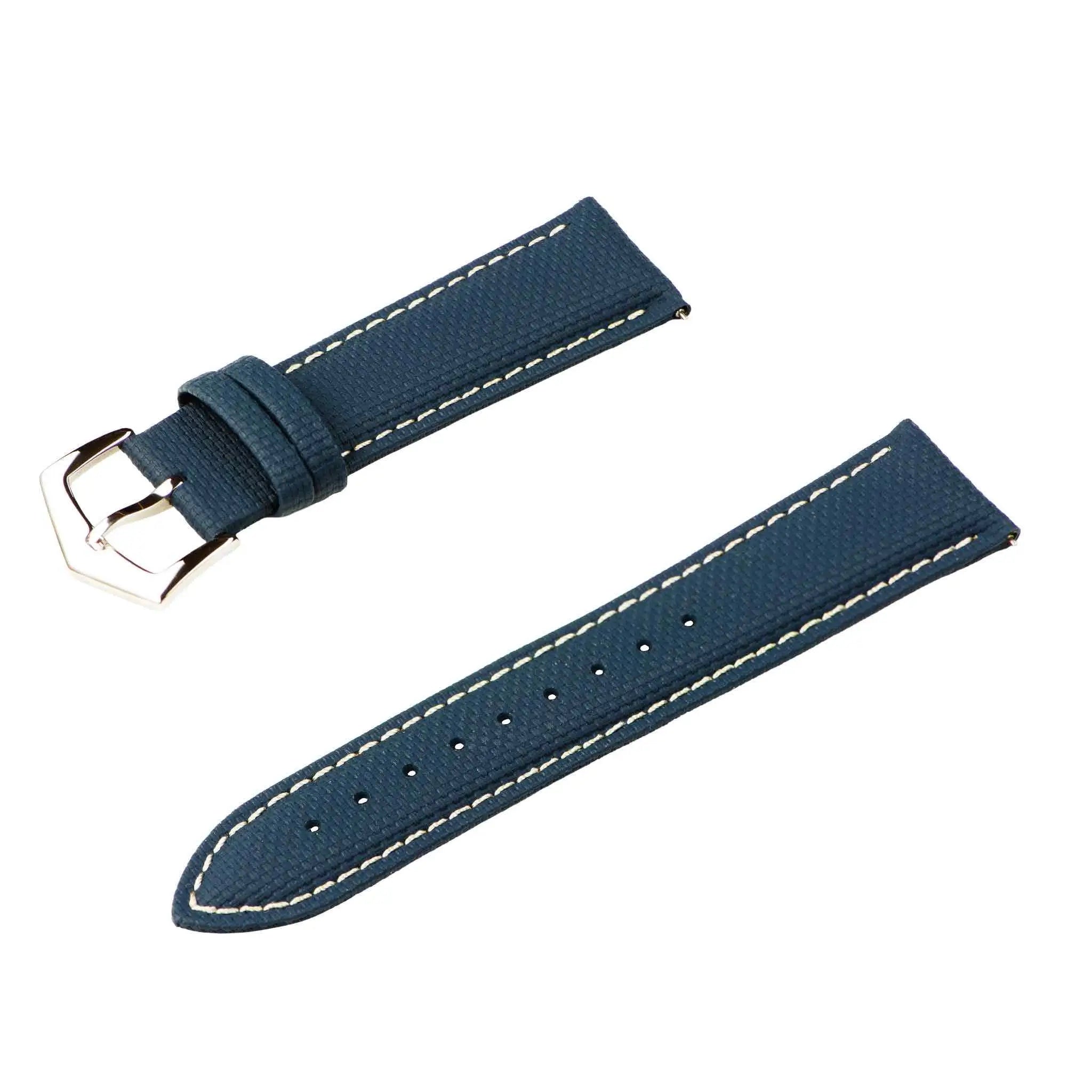 Italian Watch Straps/Dual Layer Kfm Blue  Leather