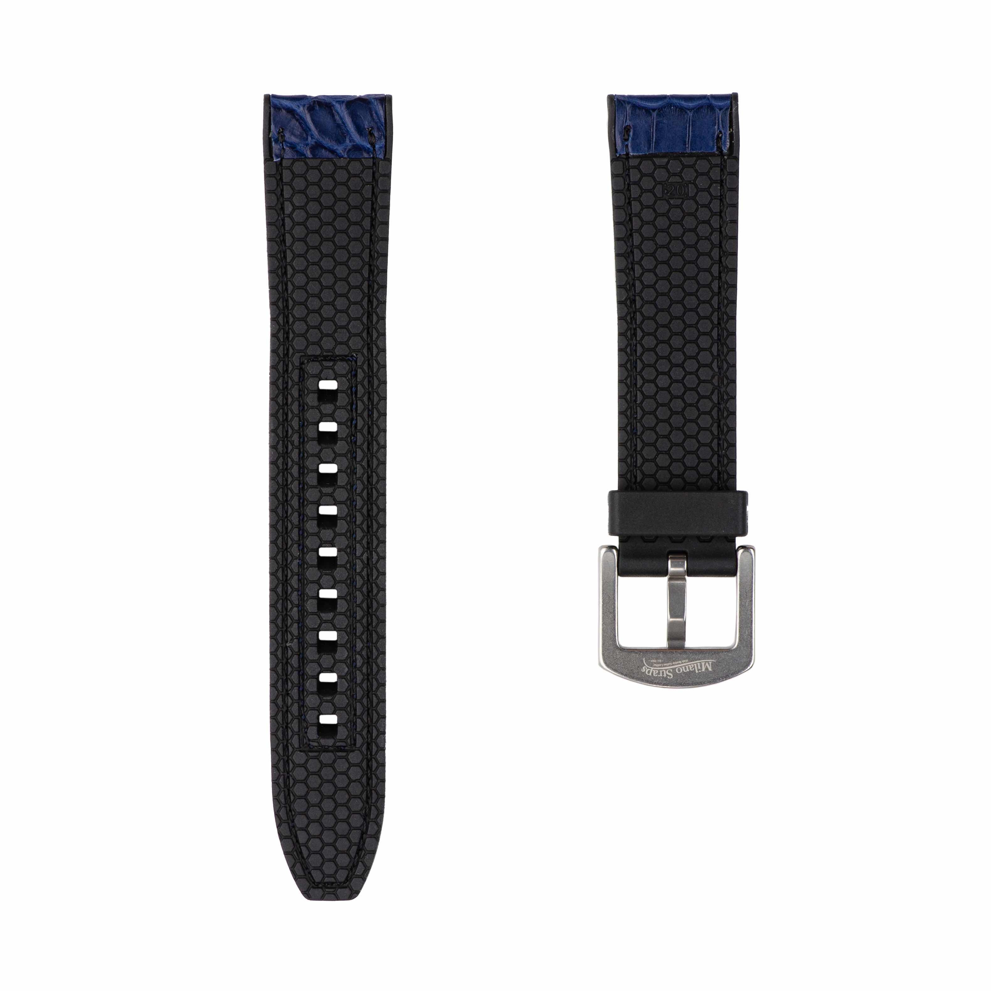 Blu Alligator Reloj Rubber Band