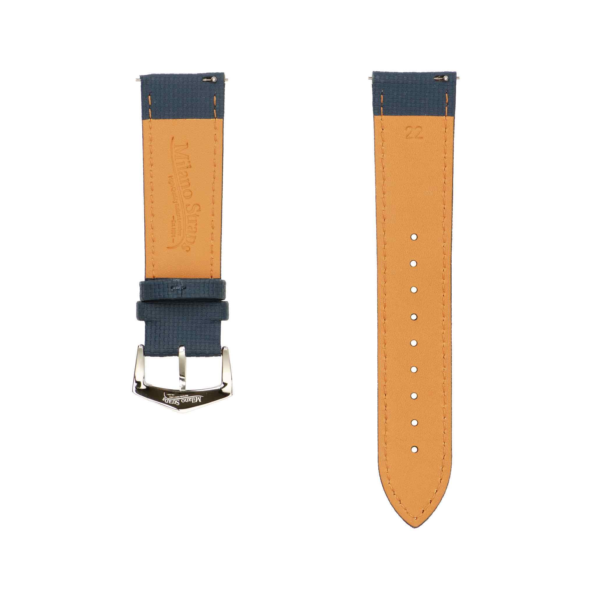 Italian Watch Straps/Dual Layer Kfm Blue  Leather