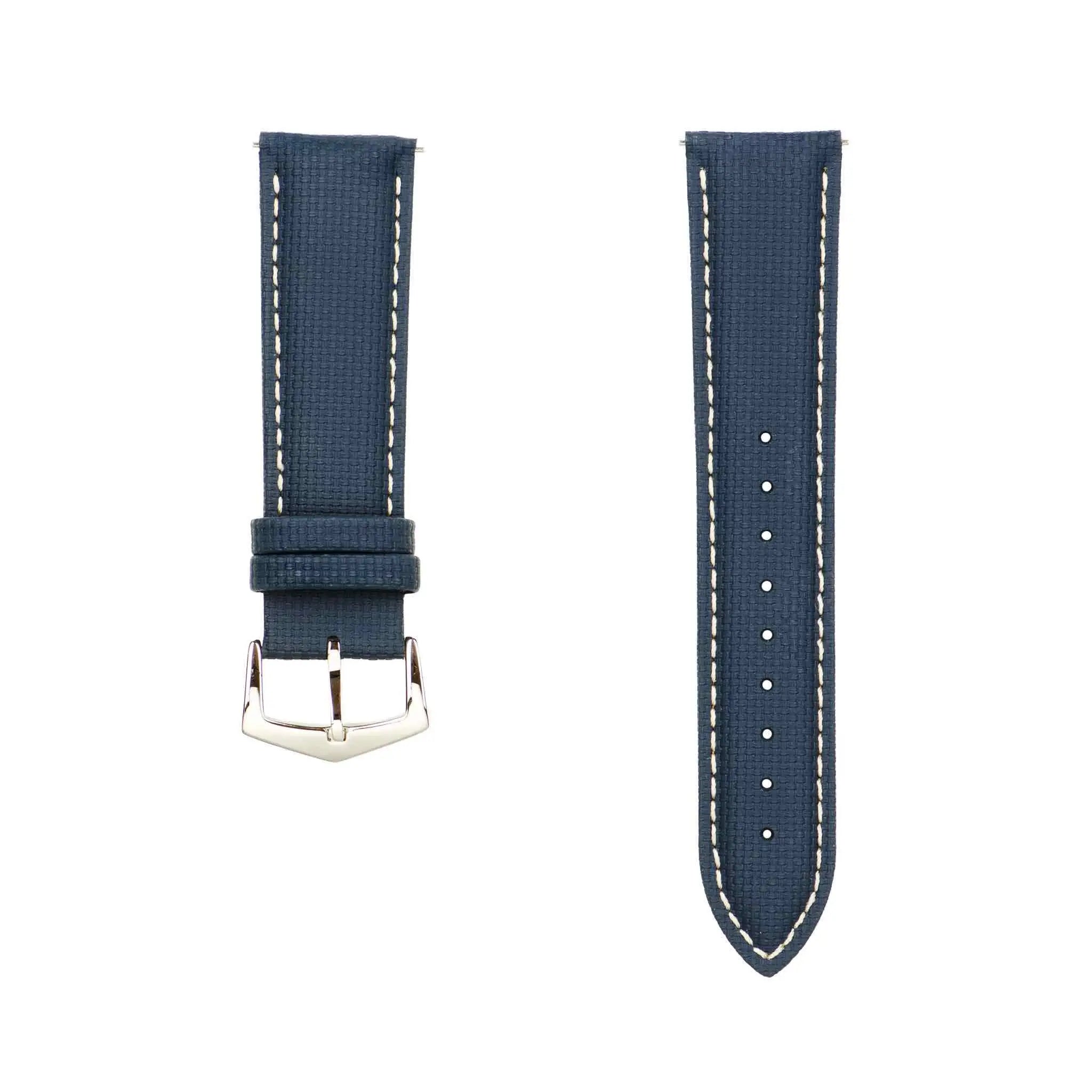 Italian Watch Straps/Dual Layer Kfm Blue  Leather