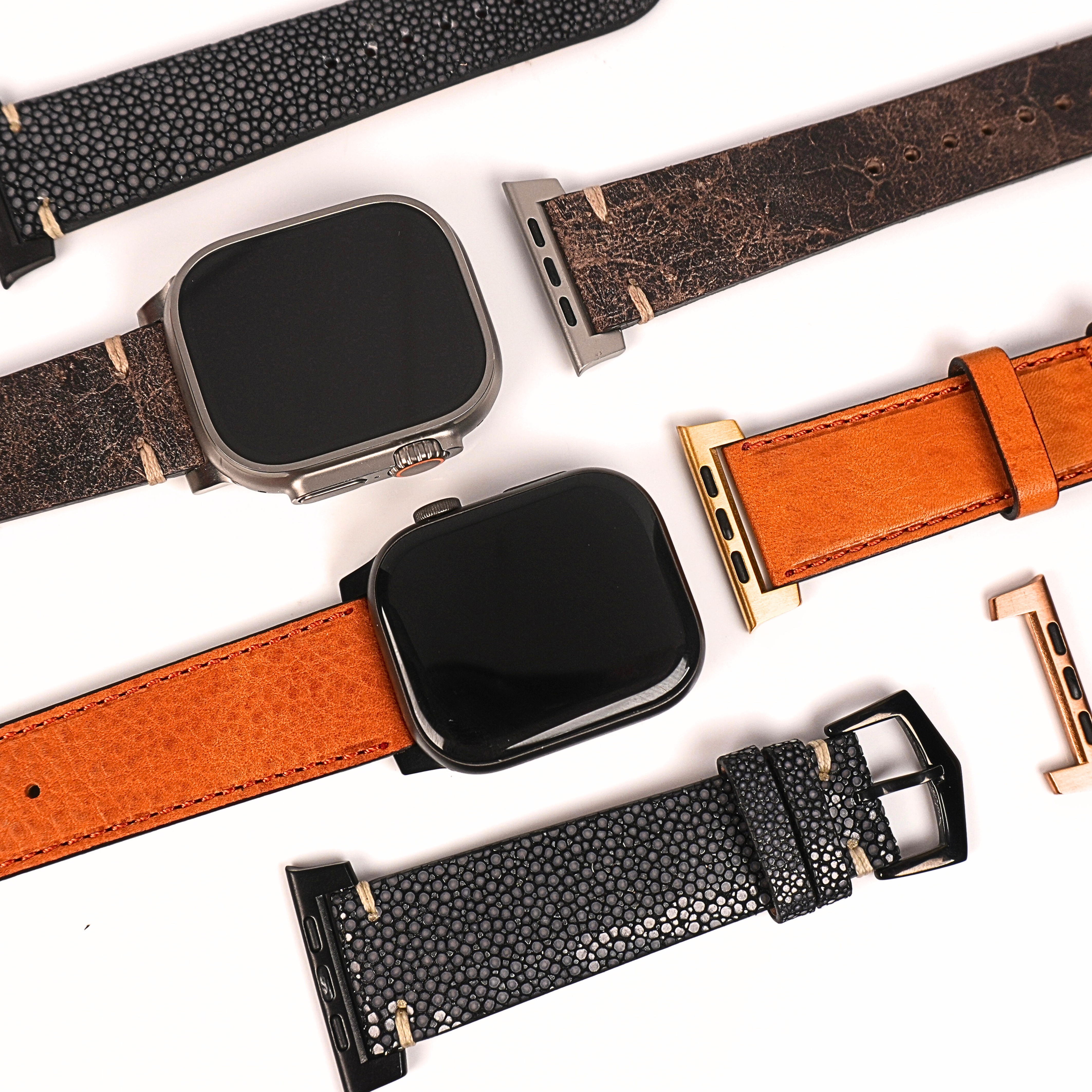 Example of matching Apple Watch case size with the correct adapter and strap combination for proper fit