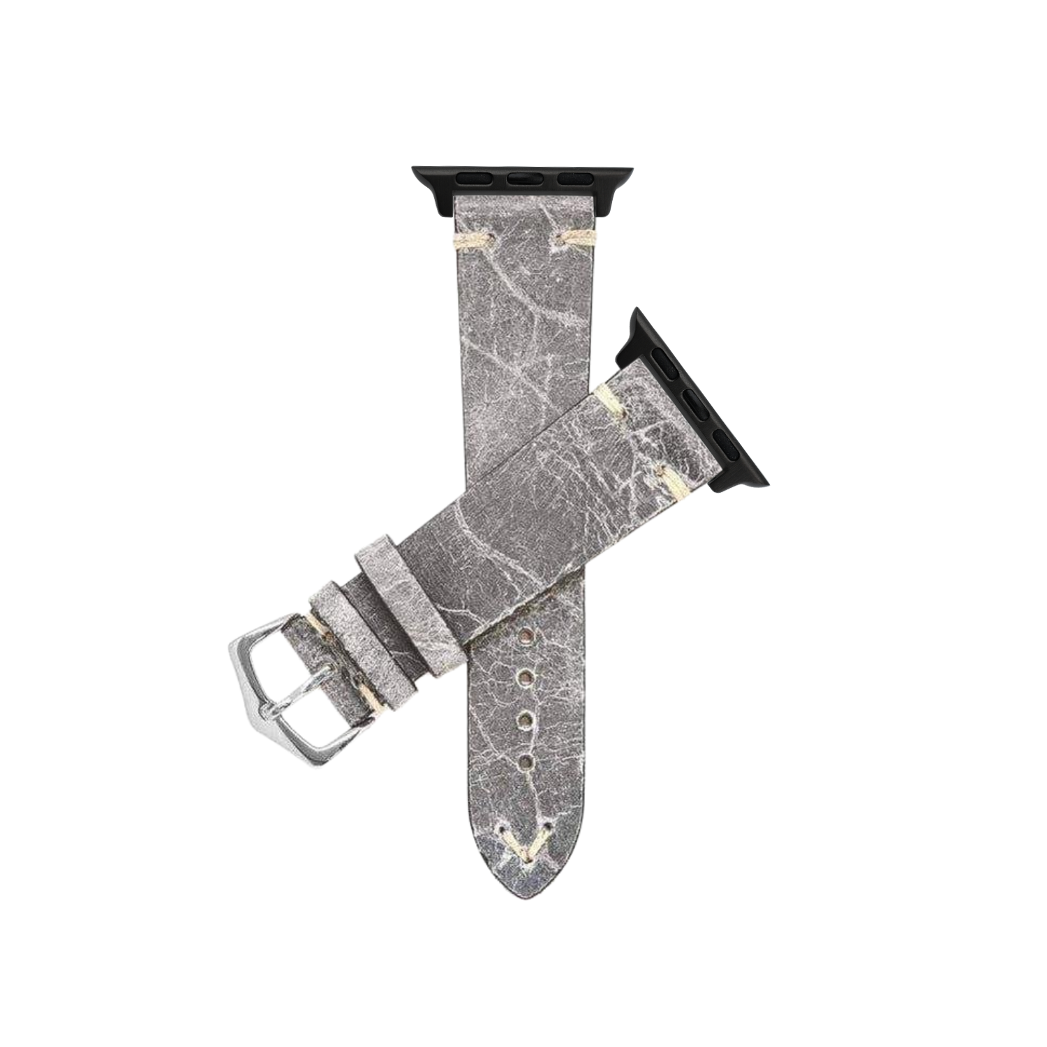 Apple Watch Leather Band Vintage Grey Moon