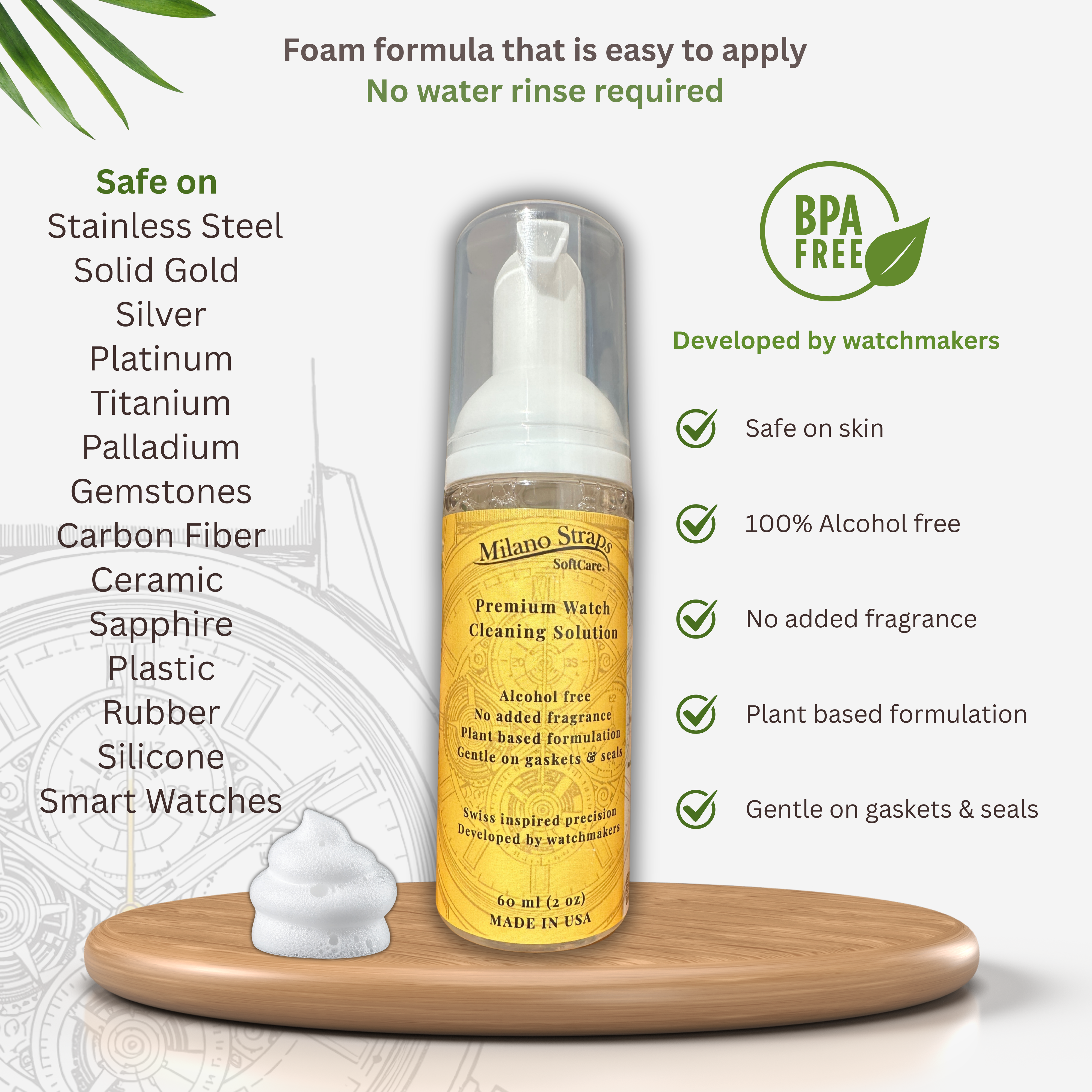 Premium Watch Cleaning Solution by Milano Straps