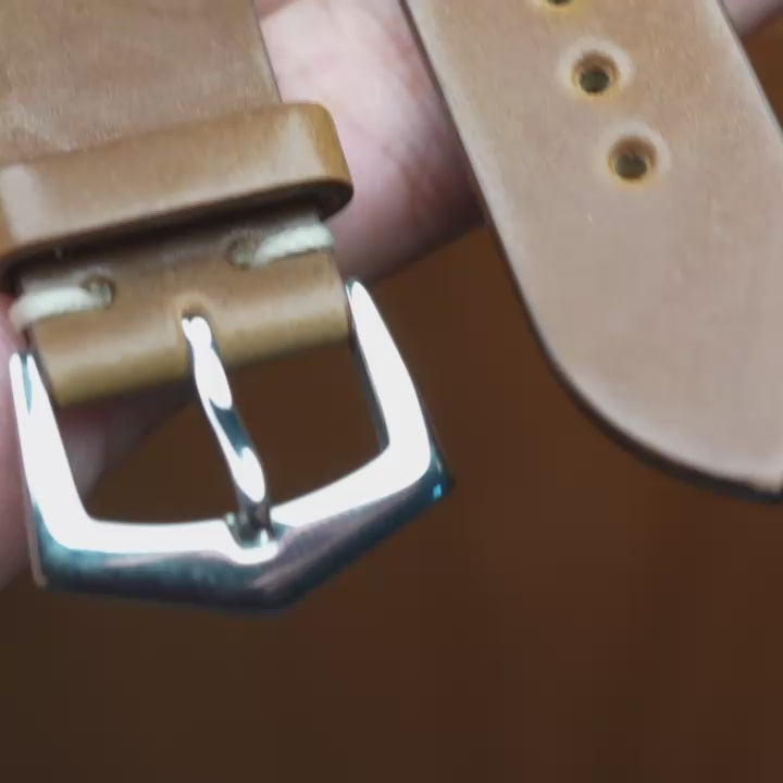 brown leather strap