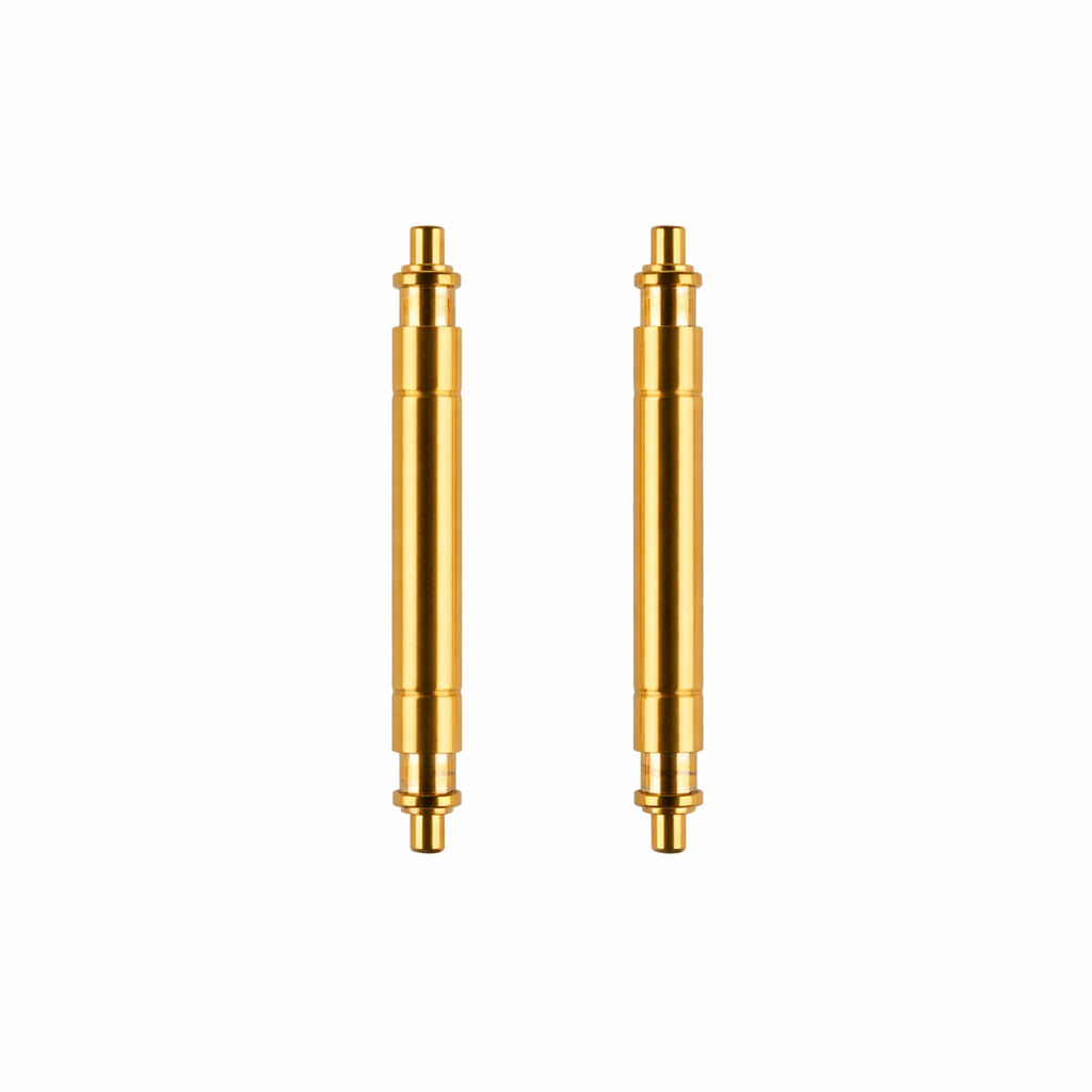 Rolex Datejust 26 Ladies Steel 13mm Yellow Gold Spring Bars - No Holes Case - One Pair