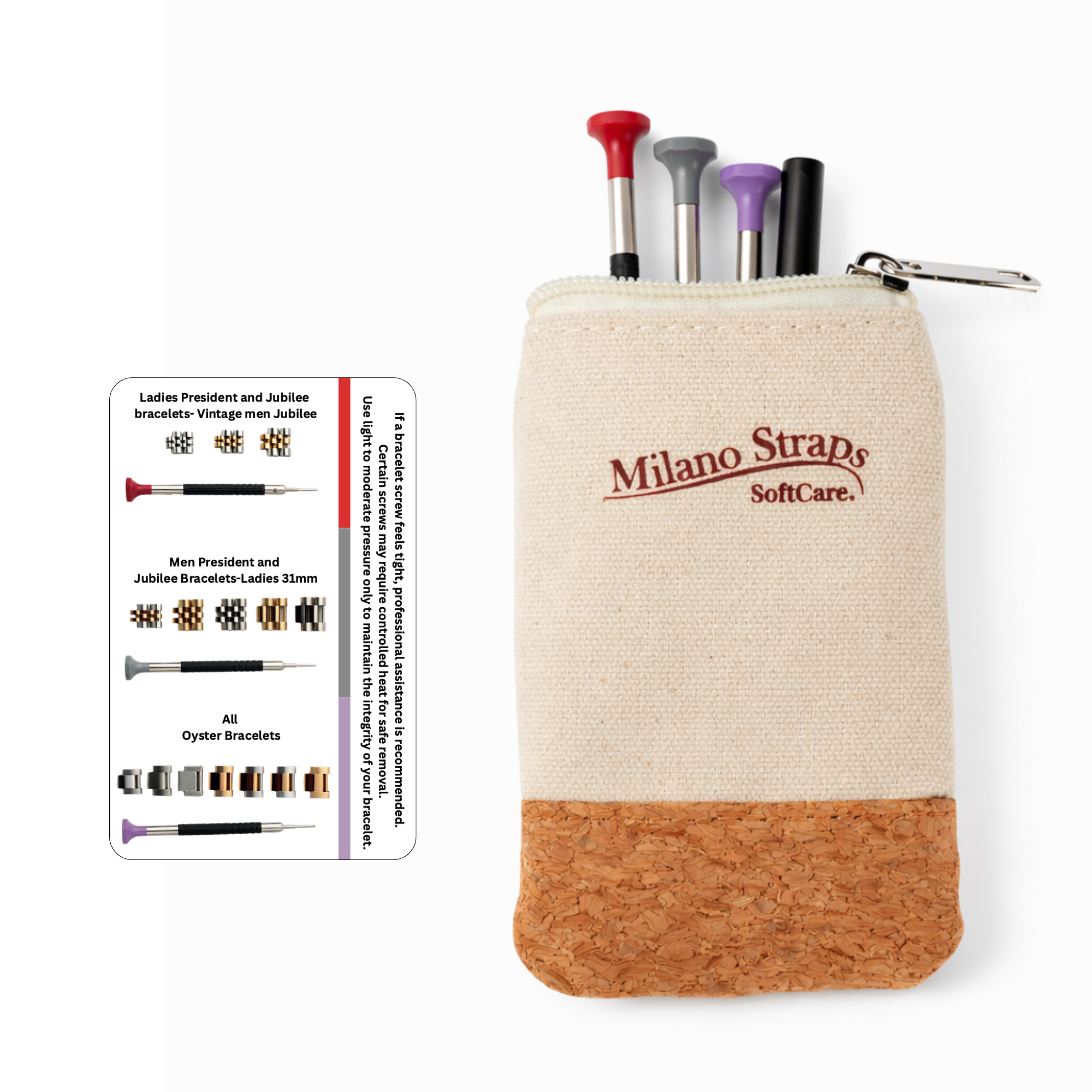 Rolex Bracelet Resizing Screwdriver Kit – Precision Link Adjustment Tools by Milano Straps