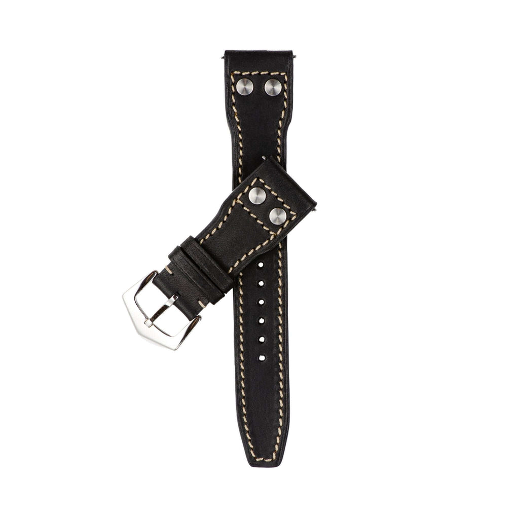 Best Black Novonappa IWC Pilot Style - Military Watch Strap- Milano Straps