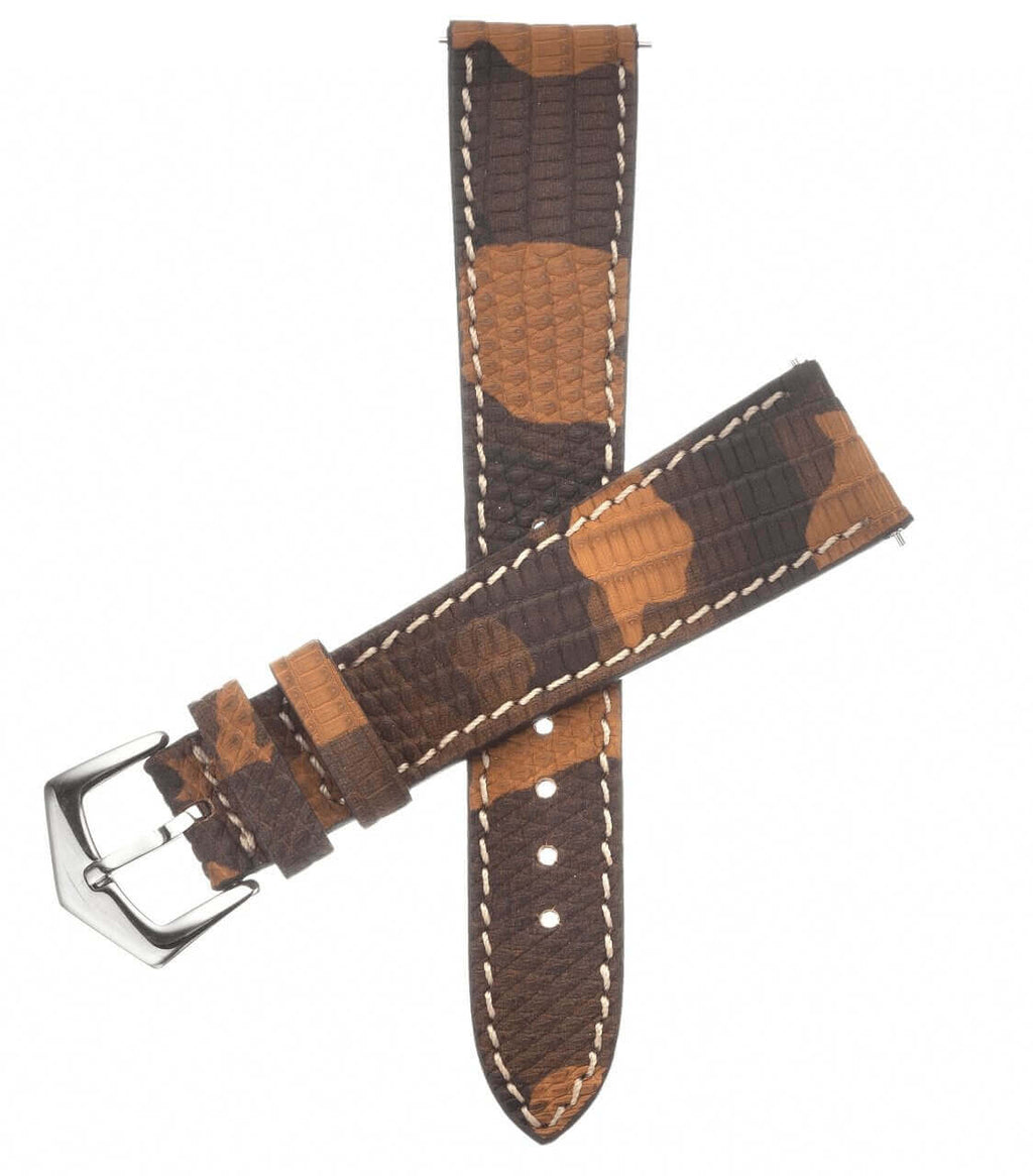 Camouflage Lizard Watch Strap - Leather strap- Milano Straps