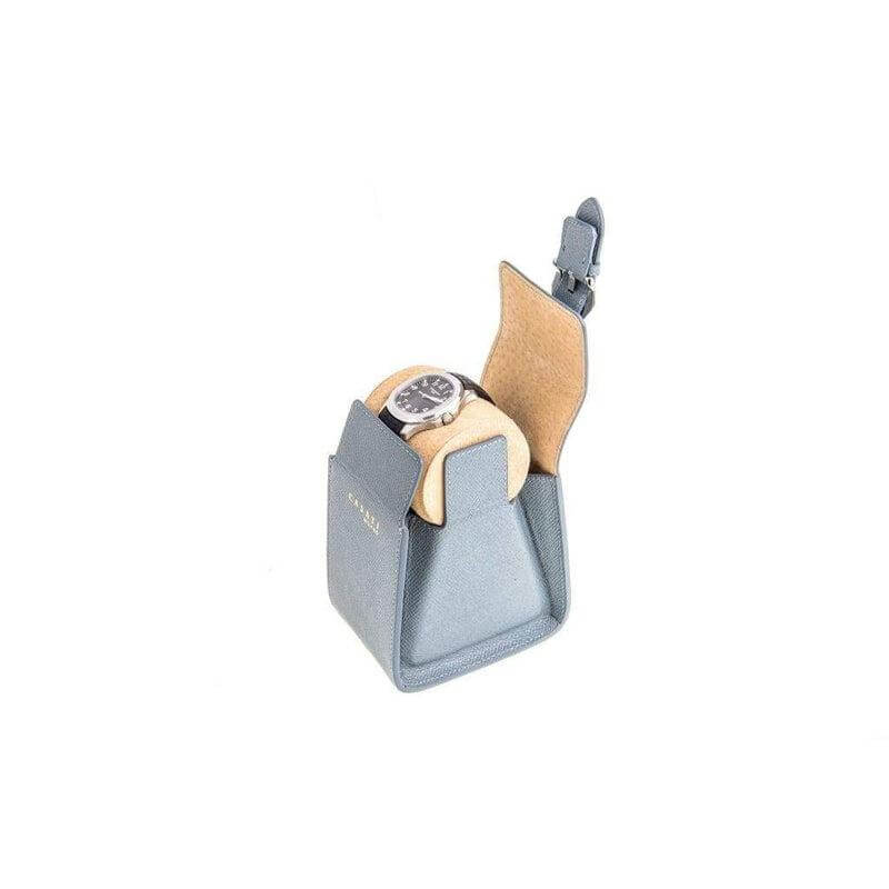 Casati Milano Travel Case Triangular Epsom Leather Grey - Travel Case- Milano Straps