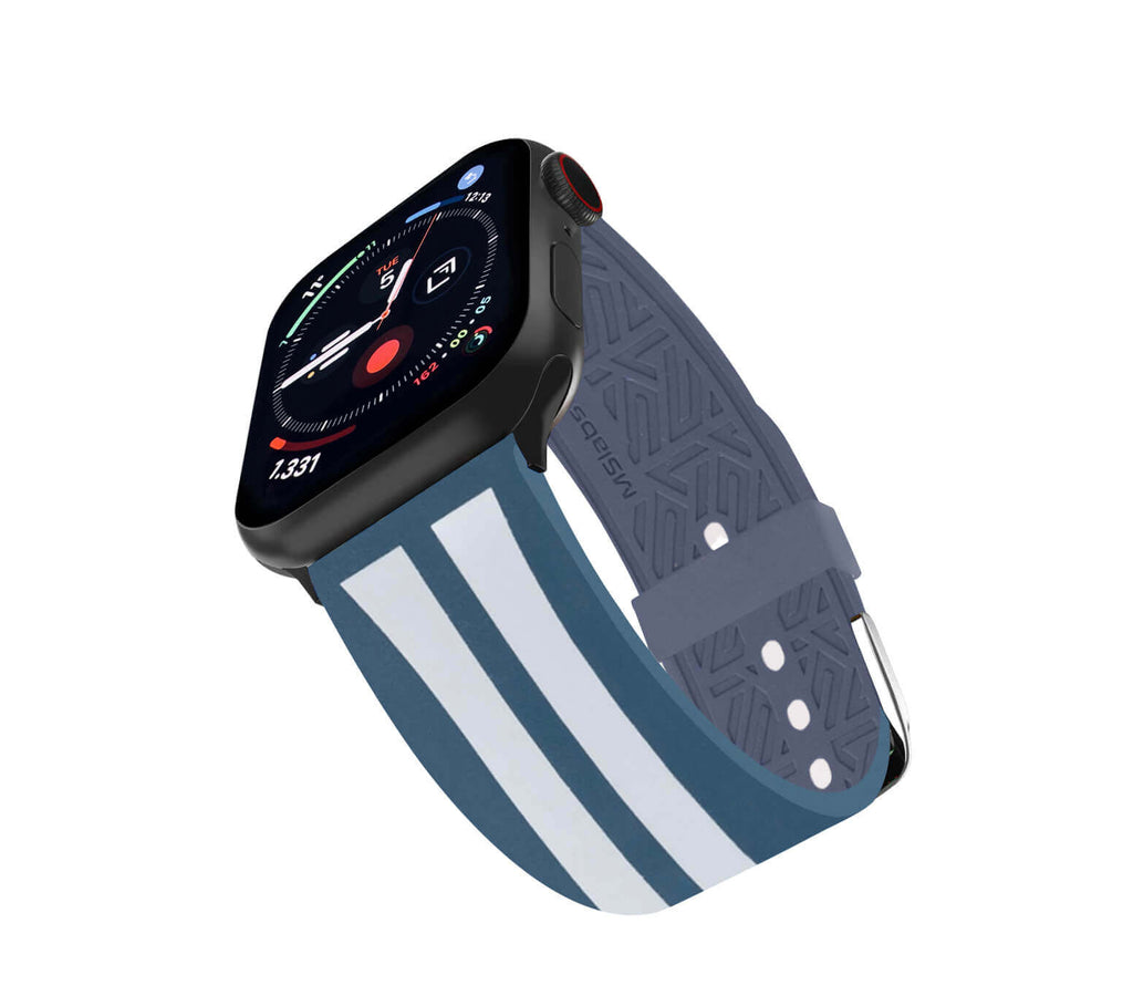 Eco-Flex Watch Band for Any Smartwatch- Blue - Bio Rubber Strap- Milano Straps