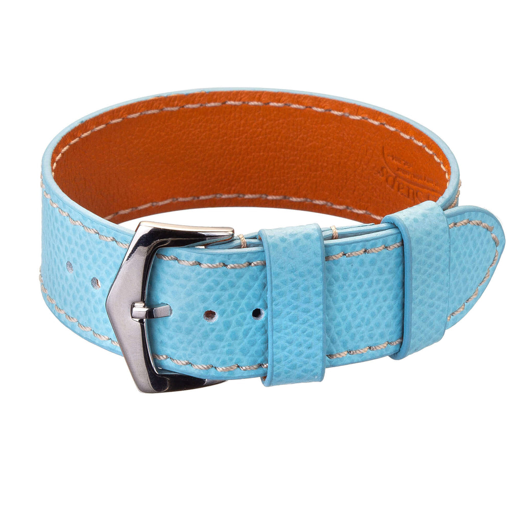 Light Blue Single Pass Watch Strap - Military Watch Strap- Milano Straps