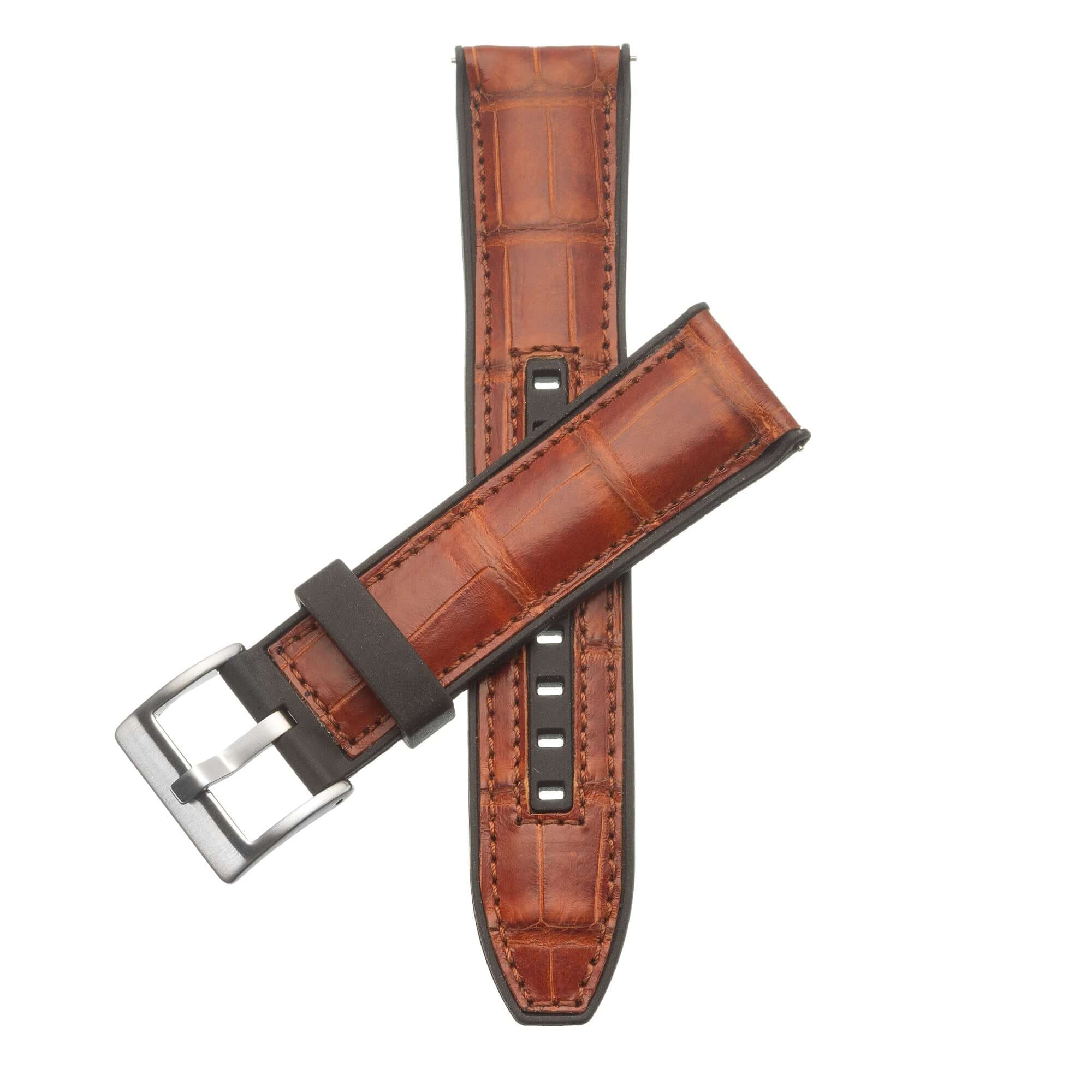 Hybrid Rubber & Alligator Band | Milano Straps | Alligator Band